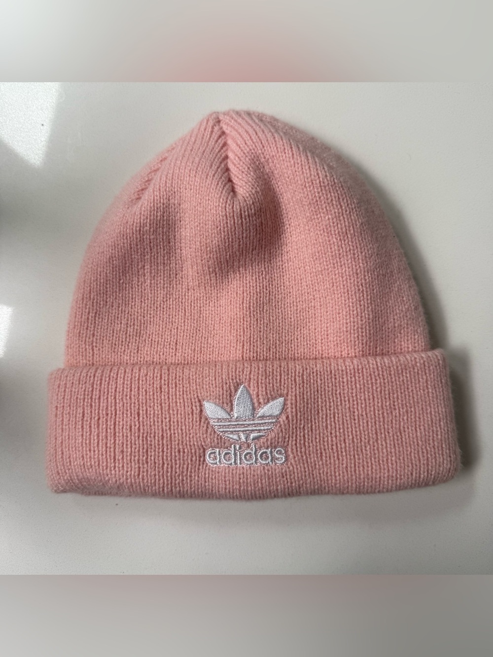 Adidas Pink Trefoil Cuffed Beanie